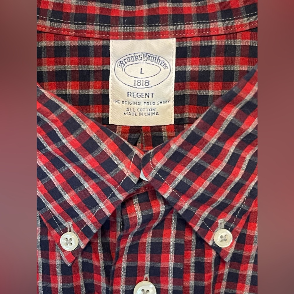 - Brooks Brothers Men’s Button Down Casual Long Sleeve Plaid Shirt Size La…
